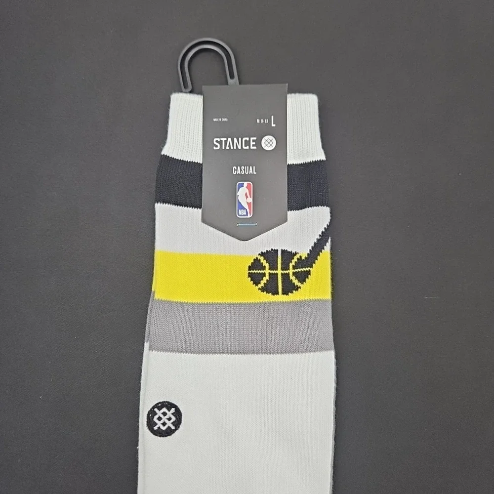 Stance x NBA‎ Utah Jazz White Crew Socks Men's Size Large 9-13 New